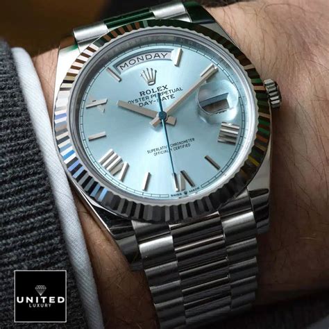 rolex day date ice blue replica|rolex day date 40 2022.